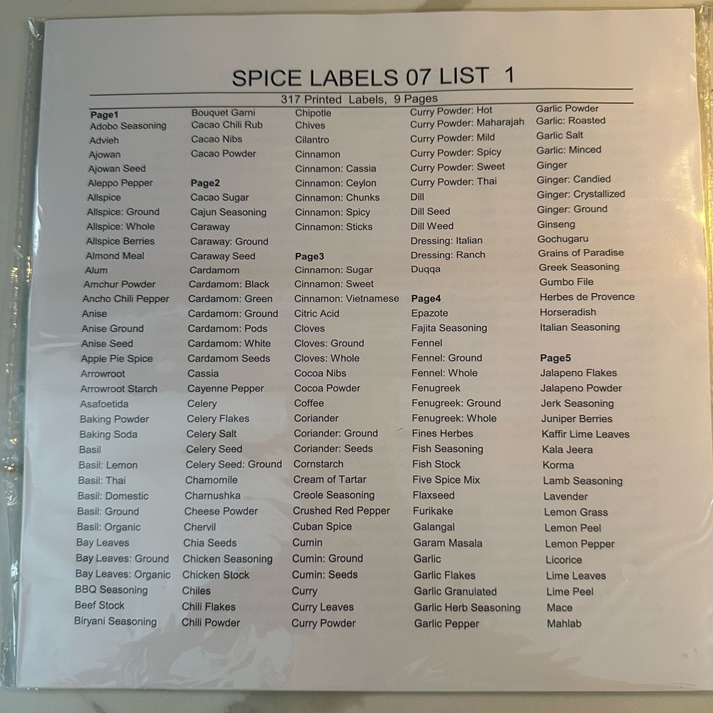 Spice Jar Labels - Picture 3 of 3